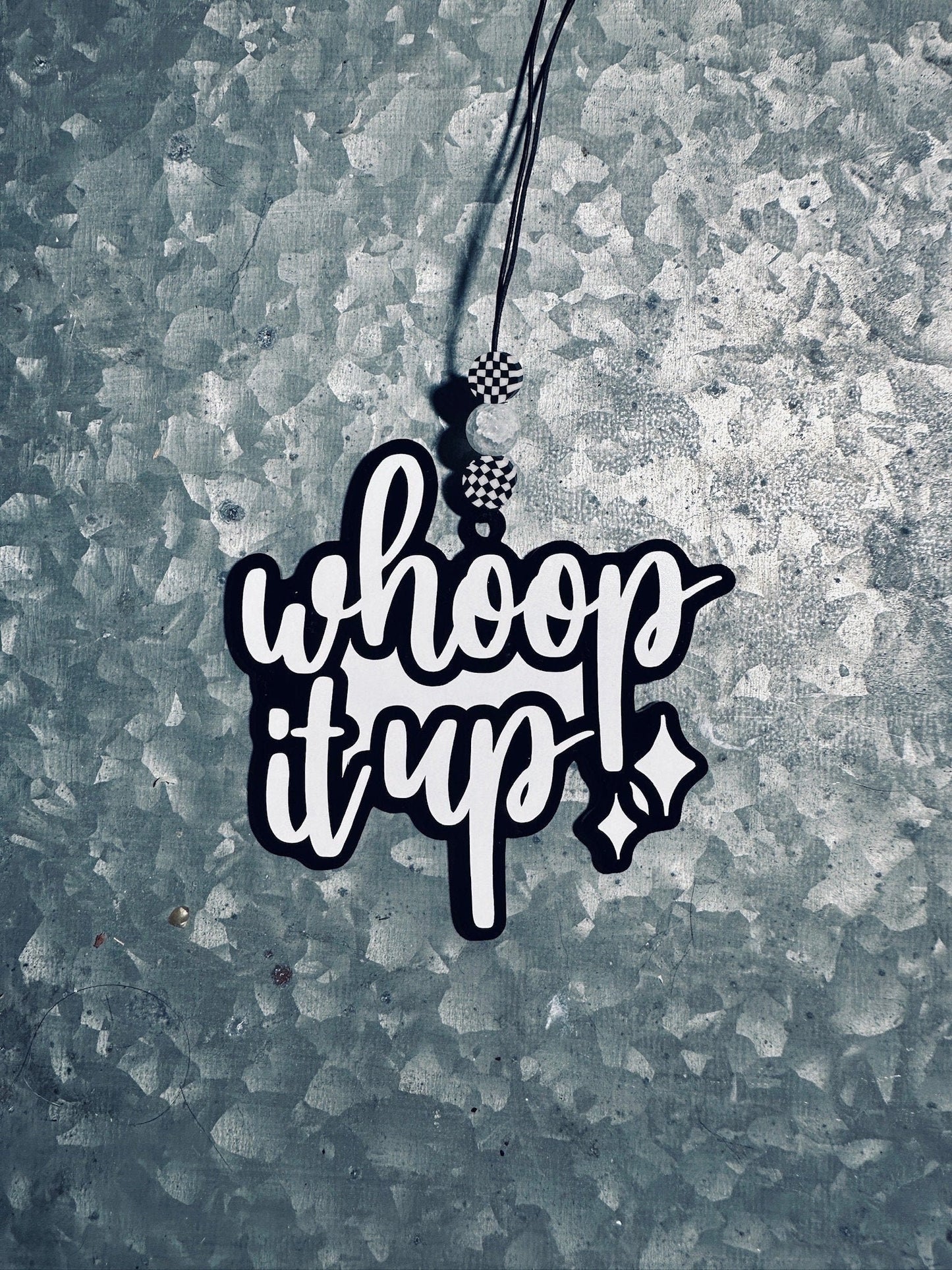 Real Housewives Bravo RHOC Car Charm: "Whoop It Up" Acrylic Gift Tag
