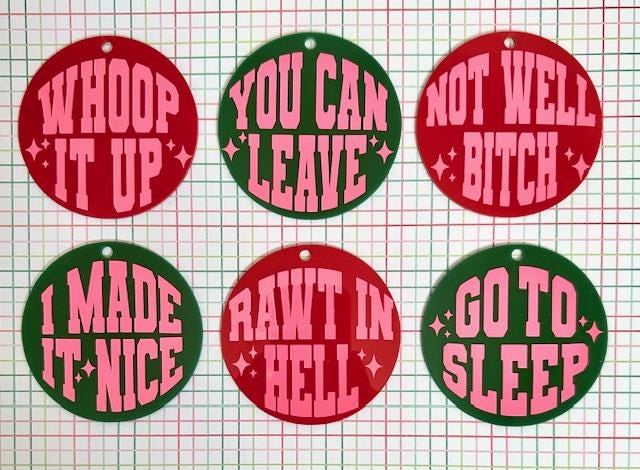 Real Housewives Bravo Christmas RHONY "Not Well Bitch" Christmas Ornament: Reality TV Gift