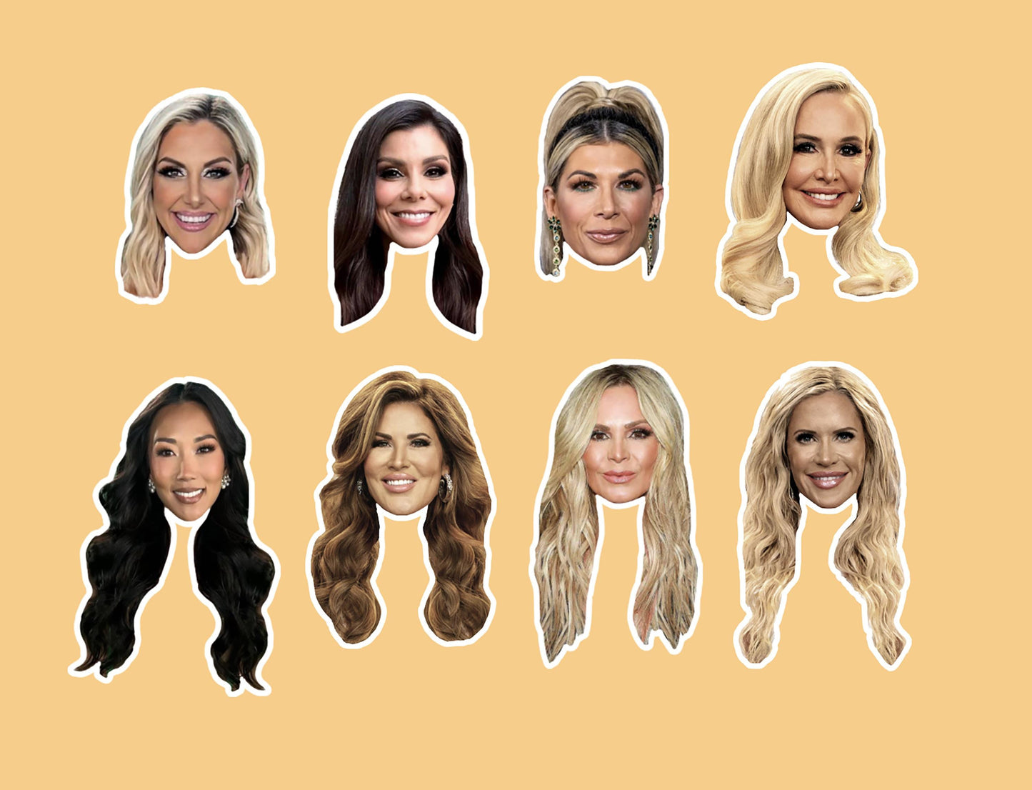Real Housewives RHOC Cupcake Toppers: Bravo Real Housewives Orange County Party Decorations