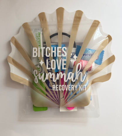 Bravo RHORI Bitches Love Summah Shell Shaped Hangover Kit Bachelorette Girls Trip Recovery Pouch
