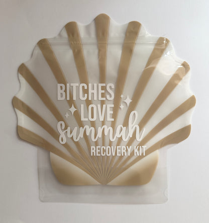 Bravo RHORI Bitches Love Summah Shell Shaped Hangover Kit Bachelorette Girls Trip Recovery Pouch