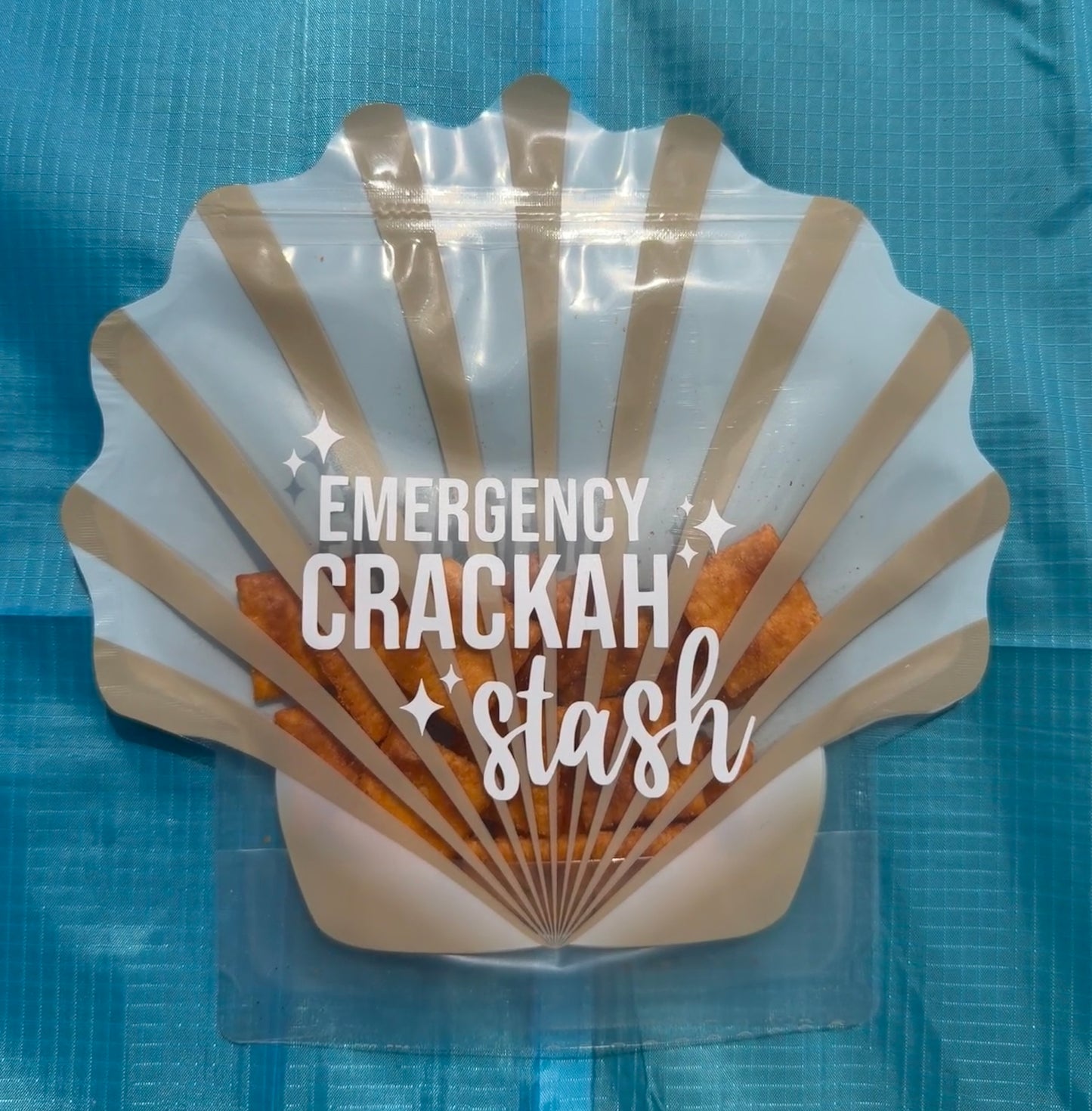 Bravo RHORI Emergency Crackah Stash Shell Shaped Ziploc Bag Bachelorette Girls Trip Recovery Pouch