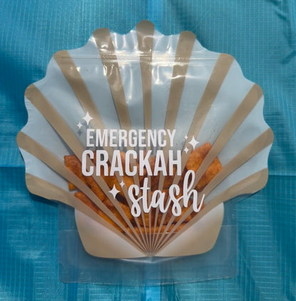 Bravo RHORI Emergency Crackah Stash Shell Shaped Ziploc Bag Bachelorette Girls Trip Recovery Pouch