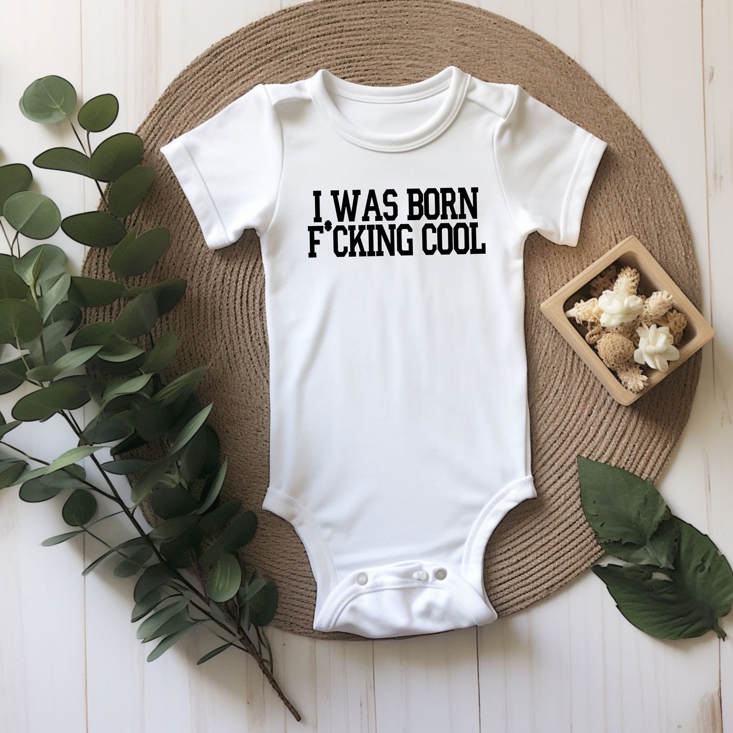 Born F*cking Cool Infant Bodysuit Vanderpump Rules - Baby Shower Bravo Gift - Crew Team Ariana Infant Bravo Party Last Minute Gift