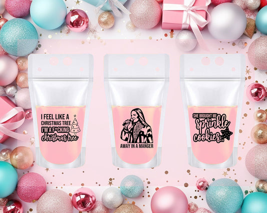 Real Housewives Bravo Christmas Drink Pouches: Bravo Holiday Party Favors