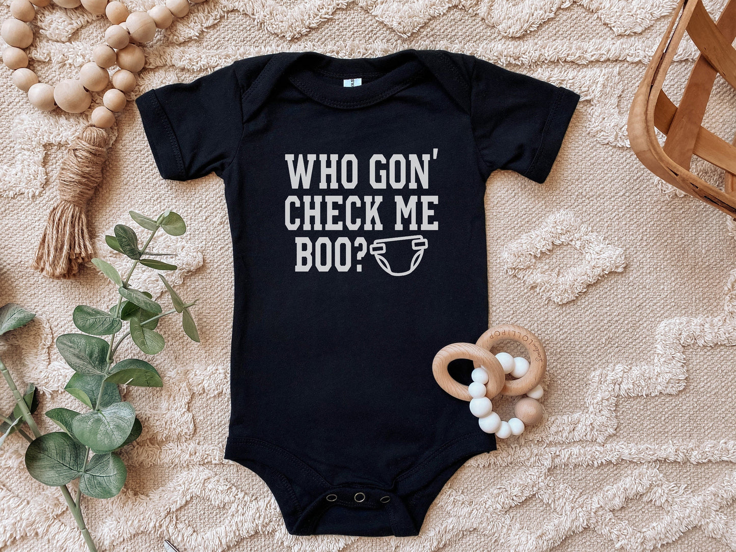 Real Housewives Who Gon Check Me Boo Infant Bodysuit - Baby Shower Bravo Gift - Bravo Party Last Minute Gift - RHOA Newborn Present New Mom