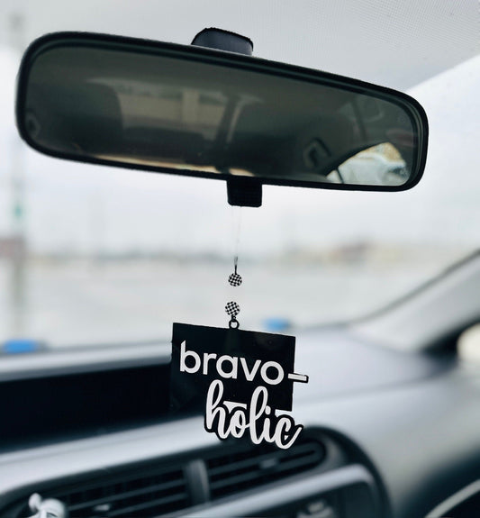 Bravo TV Bravoholic Car Charm Black Acrylic Gift Tag