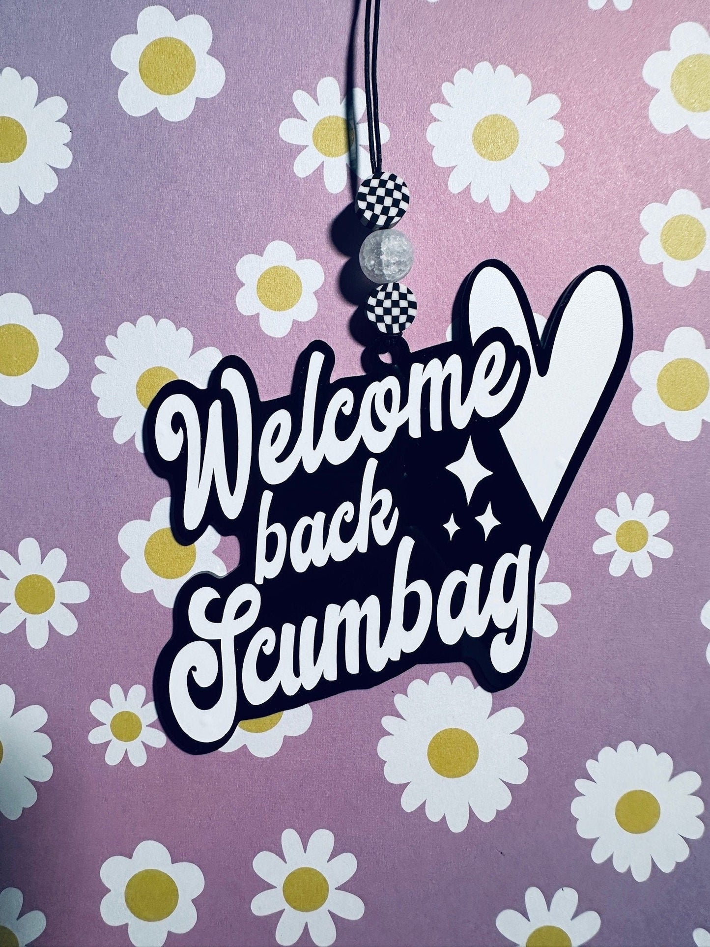 Real Housewives RHONJ Car Charm: Welcome Back Scumbag, Bravo Gift Tag