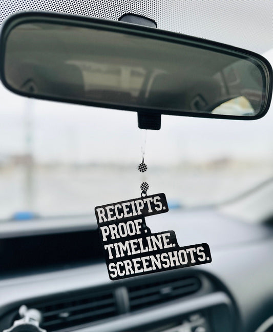 Real Housewives RHOSLC Car Charm: Receipts Proof, Bravo Gift Tag