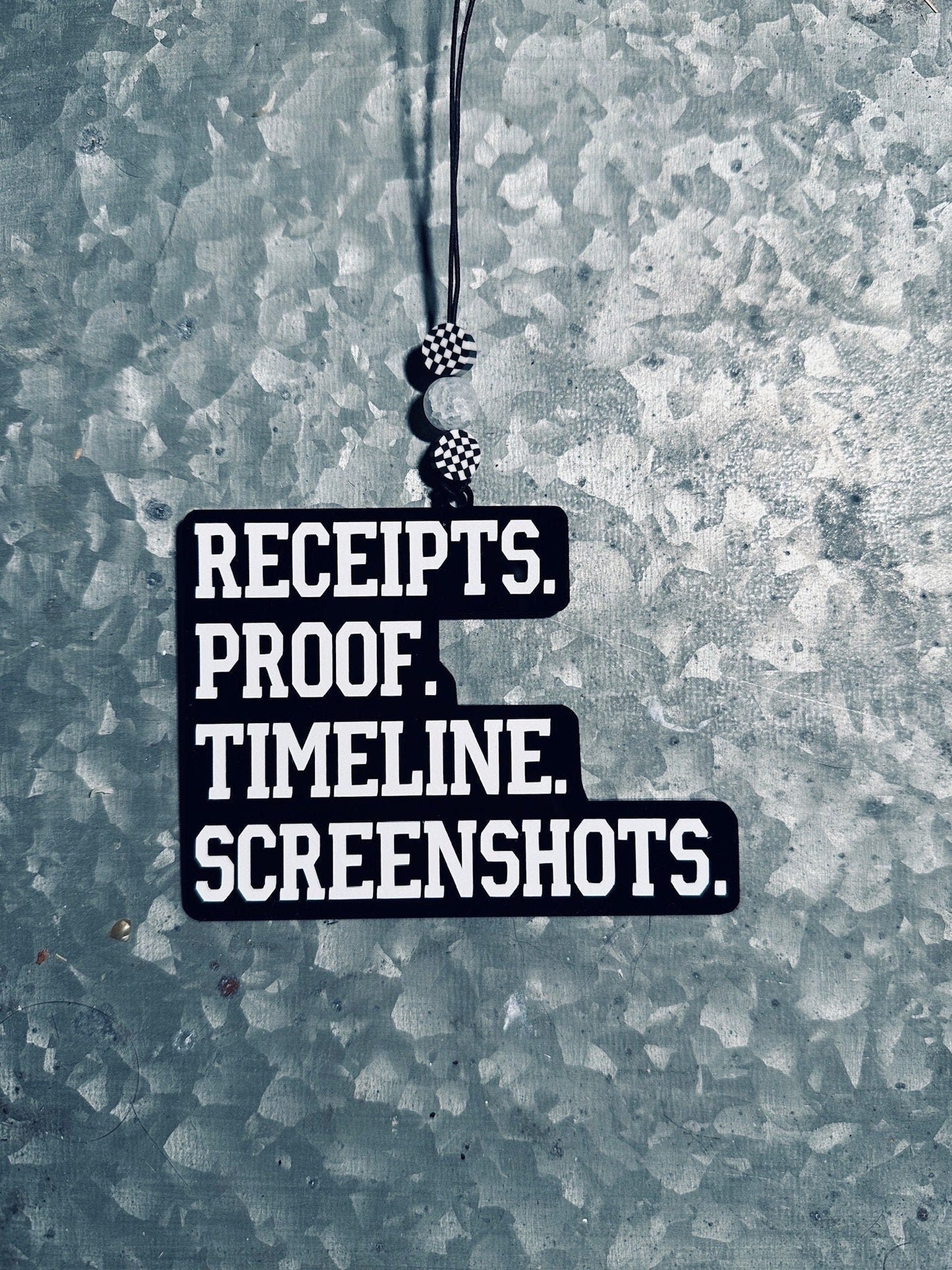 Real Housewives RHOSLC Car Charm: Receipts Proof, Bravo Gift Tag