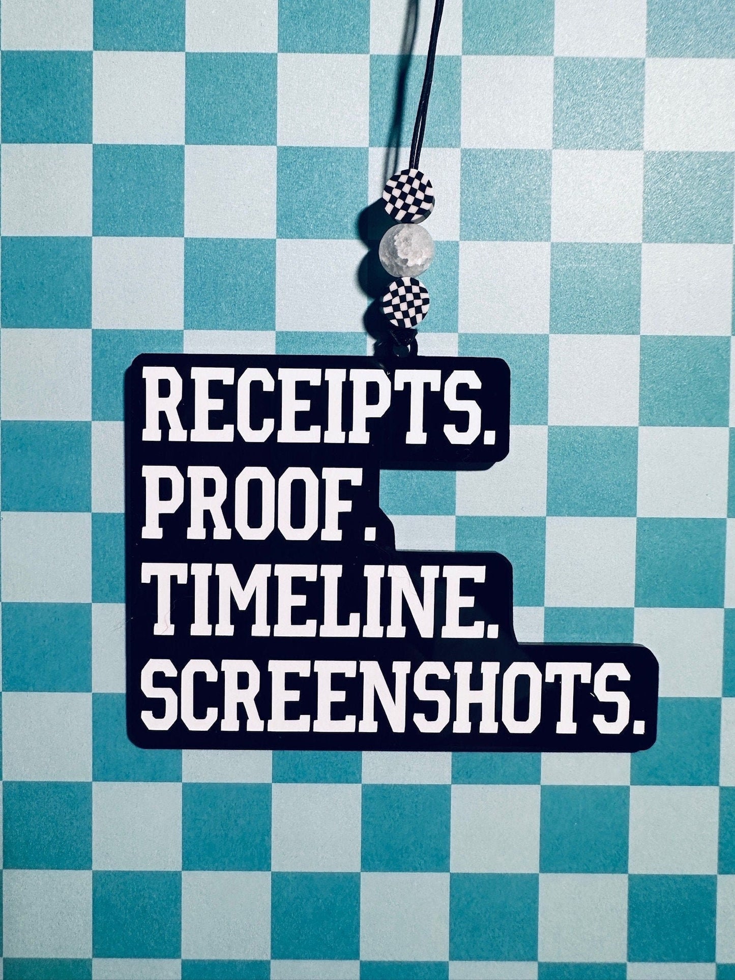 Real Housewives RHOSLC Car Charm: Receipts Proof, Bravo Gift Tag