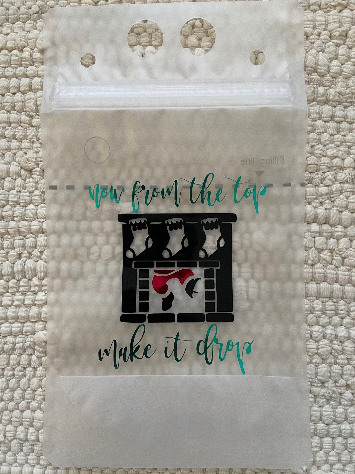 Funny Christmas Drink Pouches: Holiday Party Favors