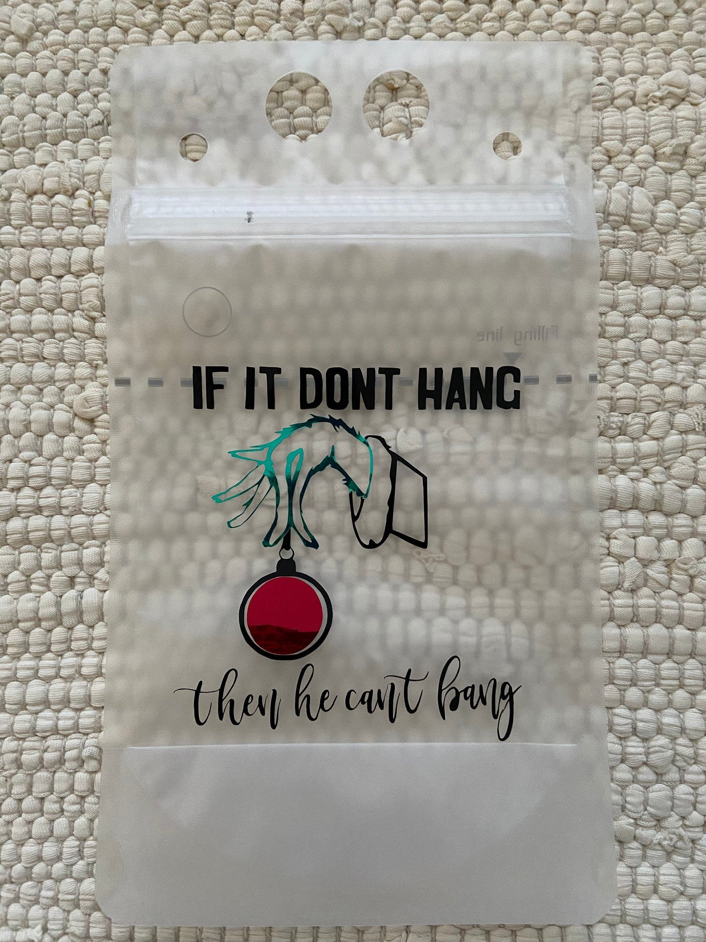 Funny Christmas Drink Pouches: Holiday Party Favors