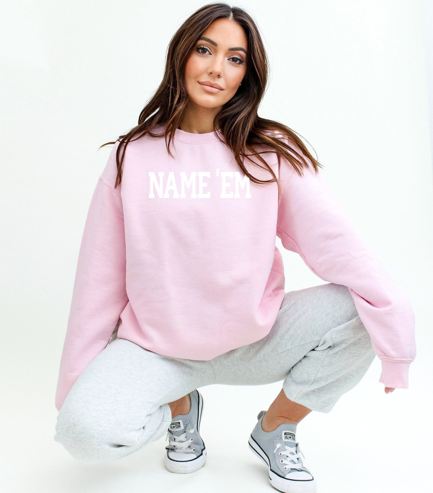 Real Housewives Name Em Sweatshirt or T-Shirt RHOBH - Bravo Bachelorette Gift - Crew Neck - Adult Pullover Bravo Party - Bravocon