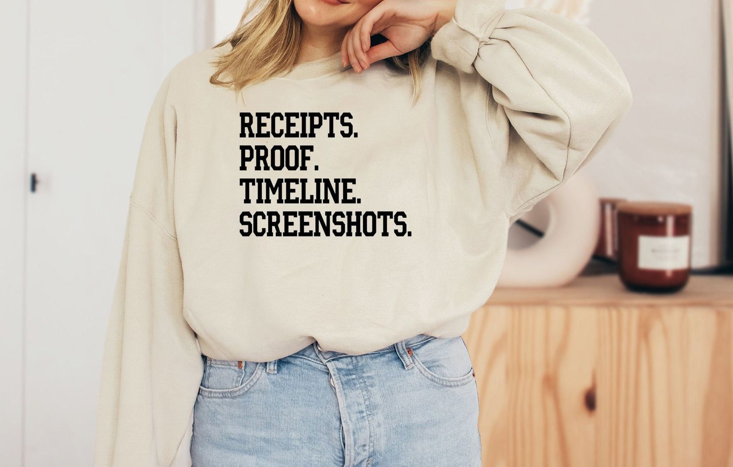 Real Housewives Bravo Receipts Proof Timeline Sweatshirt - RHOSLC Bravo Gift Bravocon