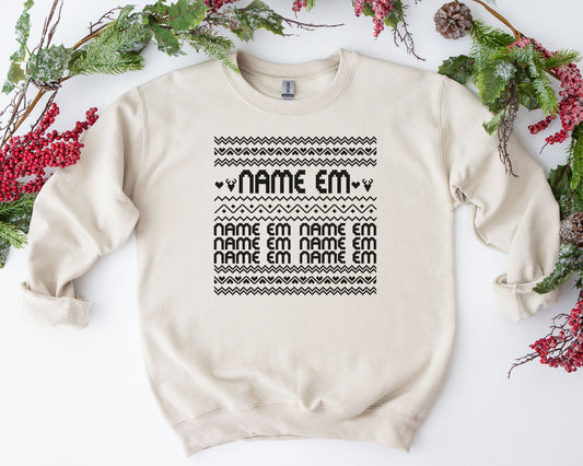 Bravo Christmas Real Housewives Ugly Christmas Sweatshirt 'Name Em' Crew Neck - RHOBH - Bravocon