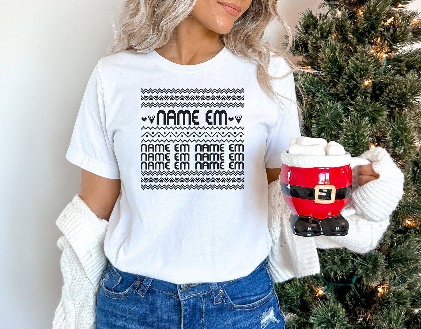 Bravo Christmas Real Housewives Ugly Christmas Sweatshirt 'Name Em' Crew Neck - RHOBH