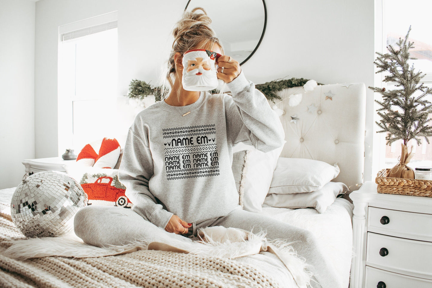 Bravo Christmas Real Housewives Ugly Christmas Sweatshirt 'Name Em' Crew Neck - RHOBH