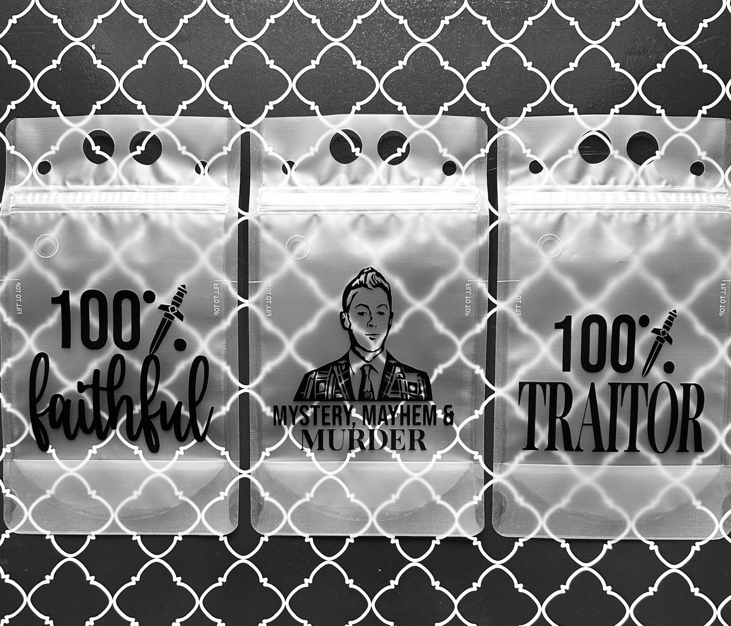 Traitors Faithful Drink Pouches: Reality TV Party Favors
