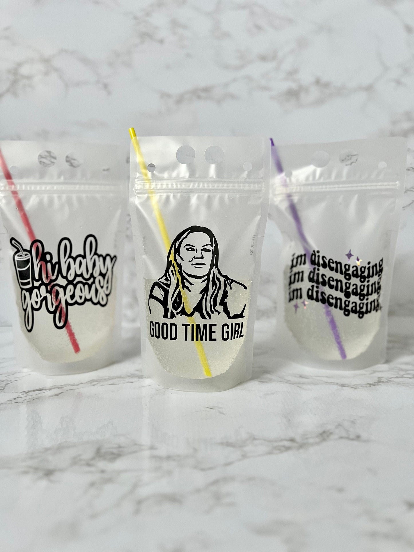 Real Housewives RHOSLC Drink Pouches: Bravo Bachelorette Party Favors