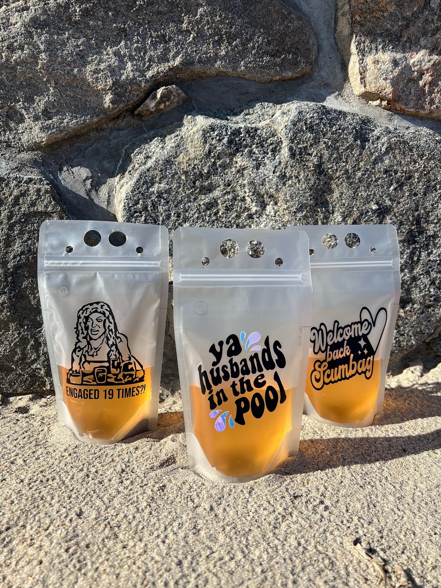 Real Housewives RHONJ Drink Pouches: Bravo Bachelorette Party Favors