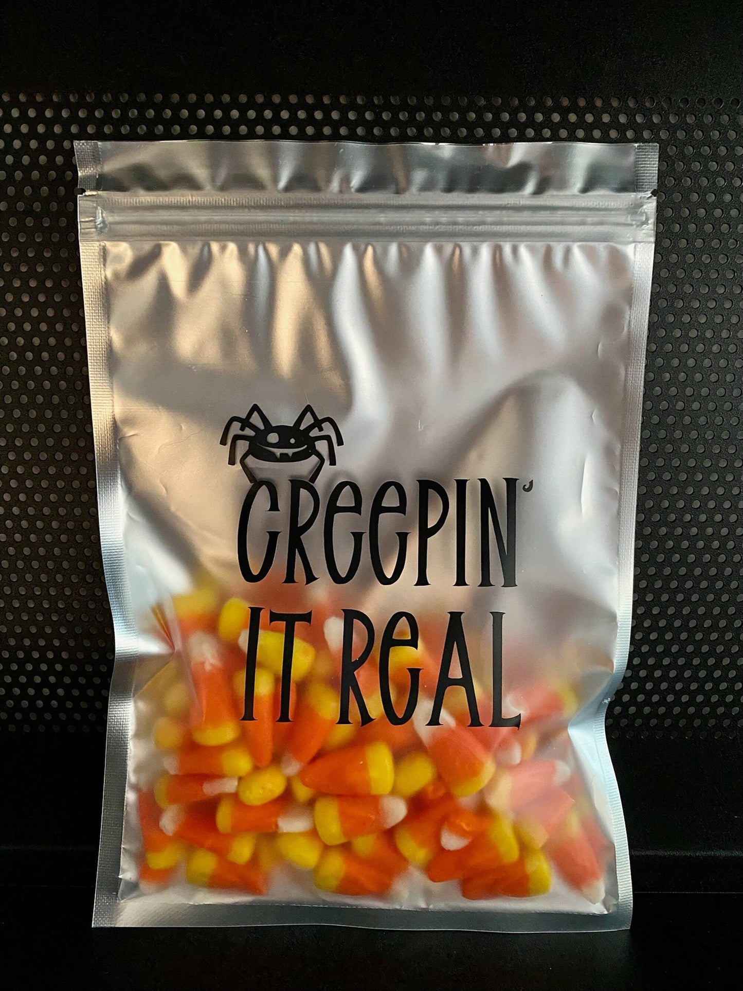Halloween Party Favor Bags: Resealable Mylar Treat Pouches
