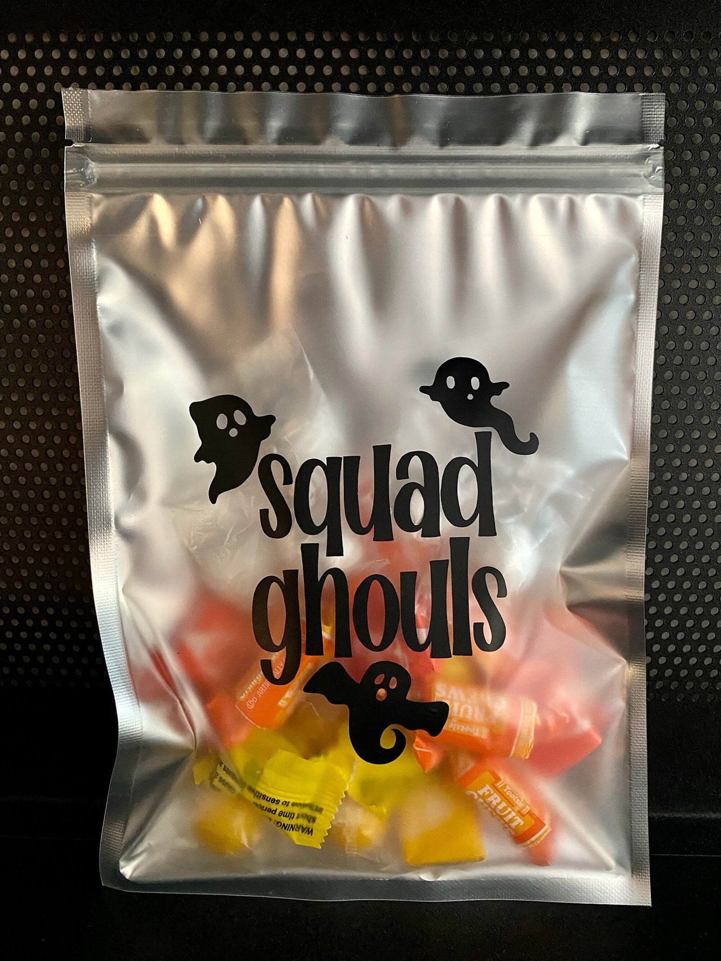 Halloween Party Favor Bags: Resealable Mylar Treat Pouches