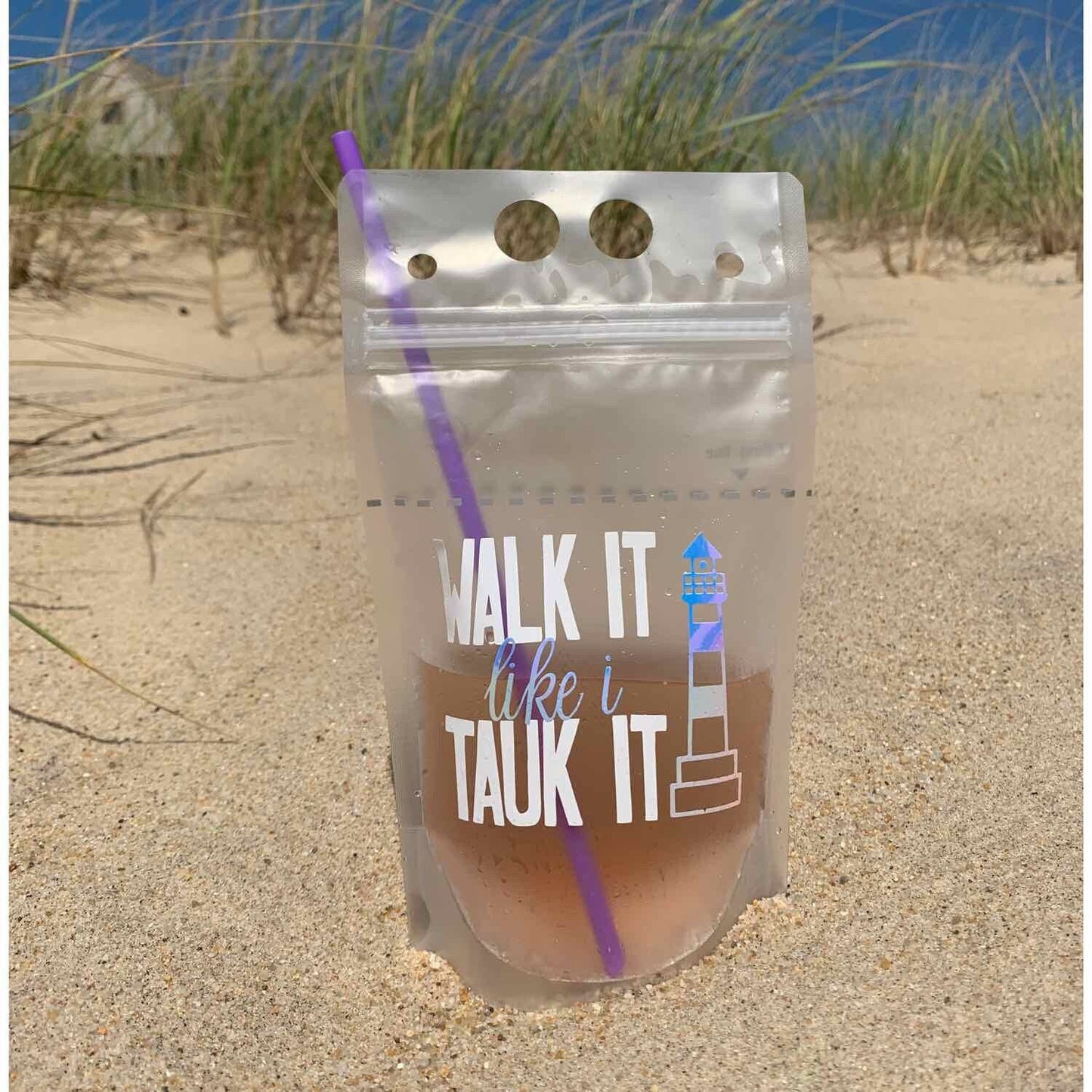 Montauk Bachelorette Party Drink Pouches: Custom Birthday Bride Gift