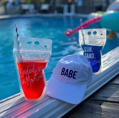 Montauk Bachelorette Party Drink Pouches: Custom Birthday Bride Gift