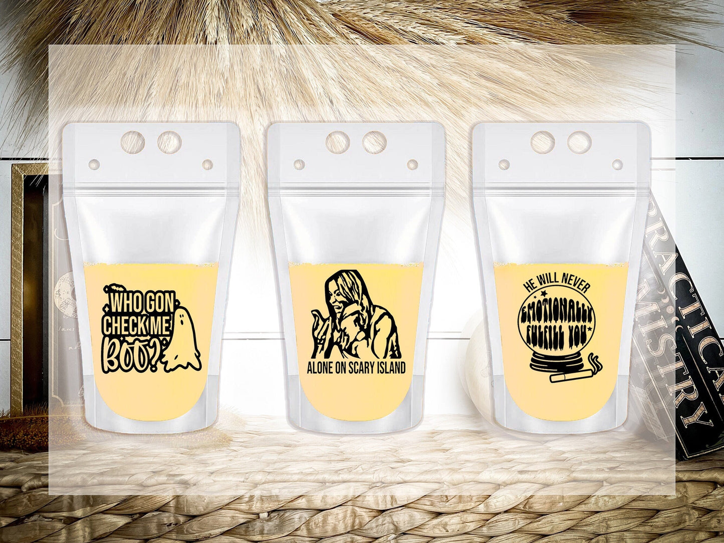 Real Housewives Bravo Halloween Drink Pouches: Spooky Season Party Favors