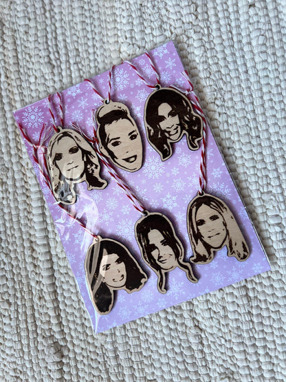 Bravo OG Real Housewives Ornament or Magnet Set - Holiday Gift Bravo Christmas - Secret Santa - White Elephant Last Minute Gift - Gift Set