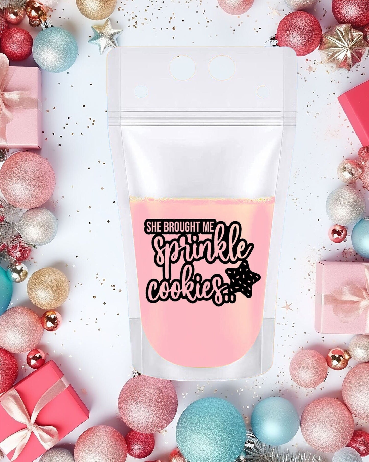 Real Housewives Bravo Christmas Drink Pouches: Bravo Holiday Party Favors