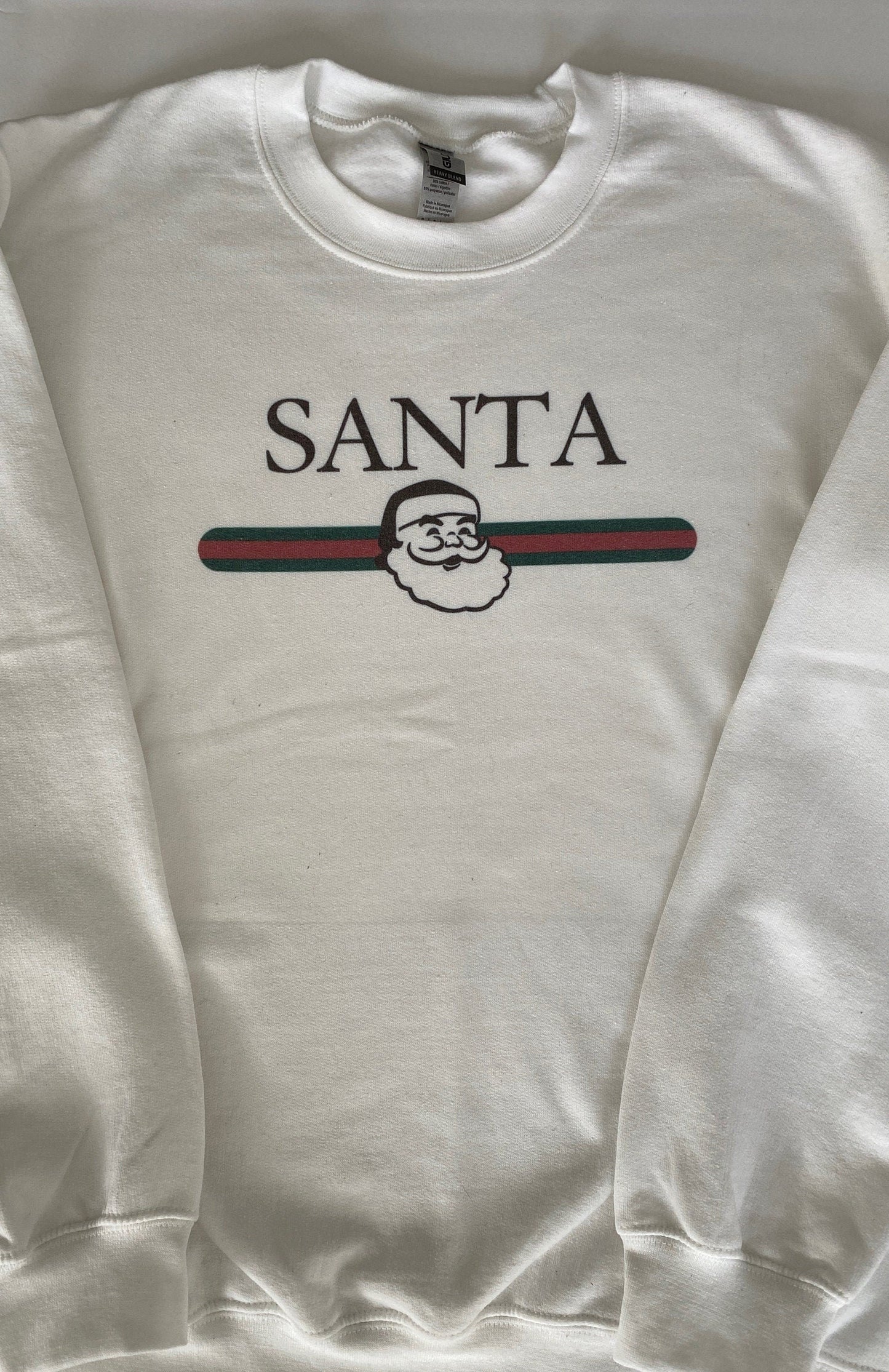 Santa-ucci Christmas Sweatshirt: Designer Inspired Unisex Party Shirt