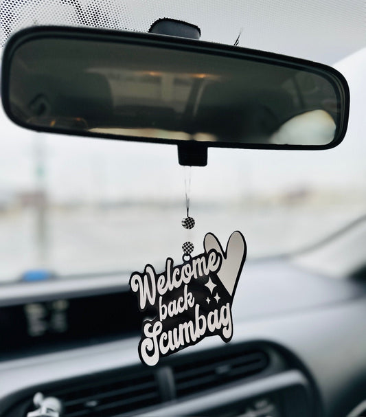Real Housewives RHONJ Car Charm: Welcome Back Scumbag, Bravo Gift Tag