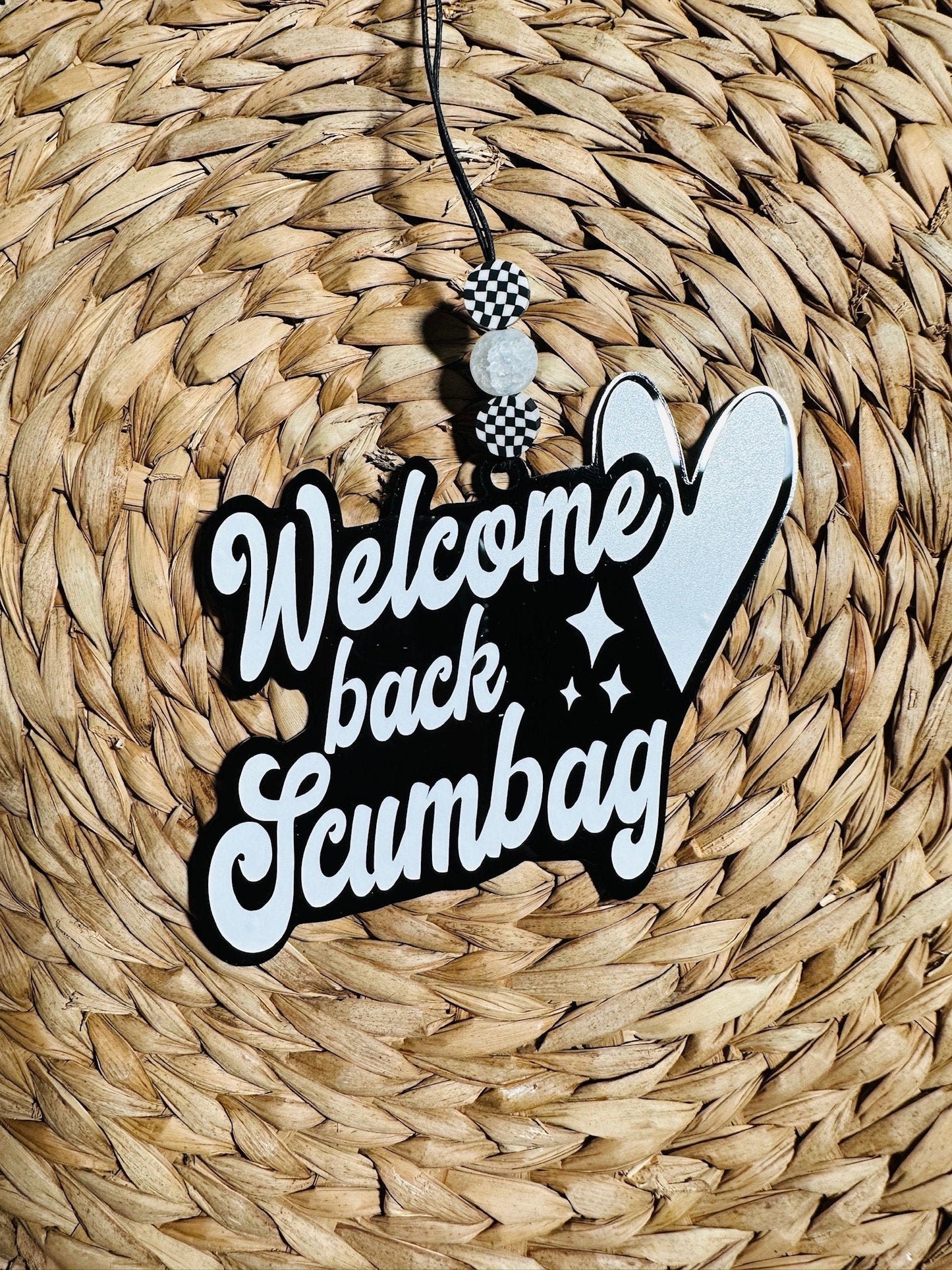 Real Housewives RHONJ Car Charm: Welcome Back Scumbag, Bravo Gift Tag