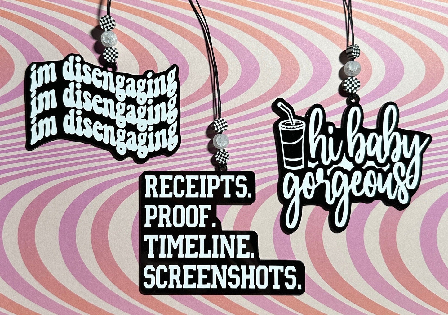 Real Housewives RHOSLC Car Charm: Receipts Proof, Bravo Gift Tag