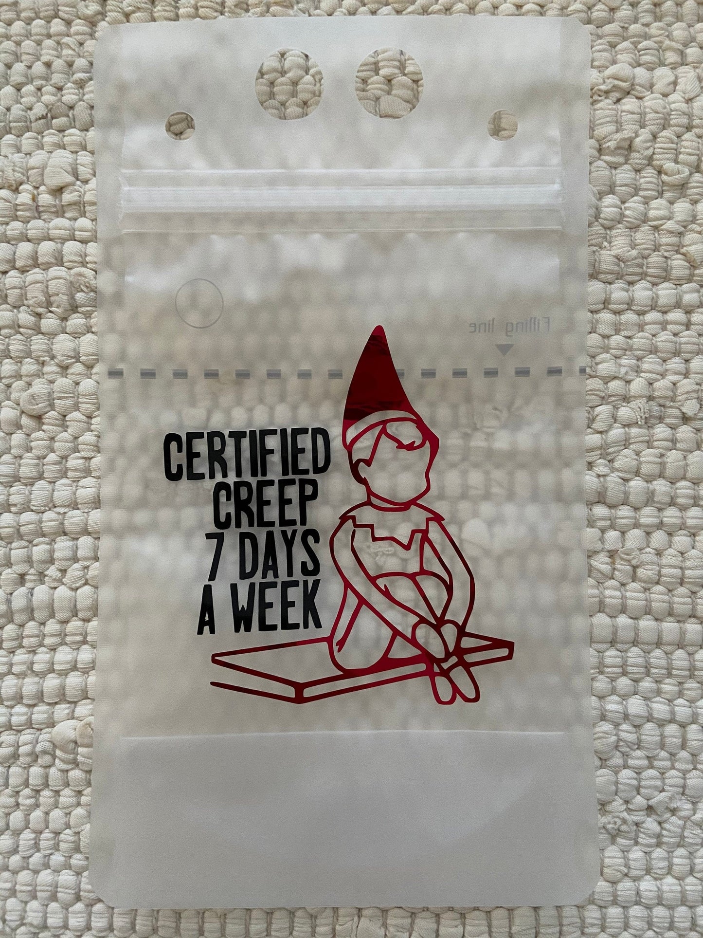 Funny Christmas Drink Pouches: Holiday Party Favors