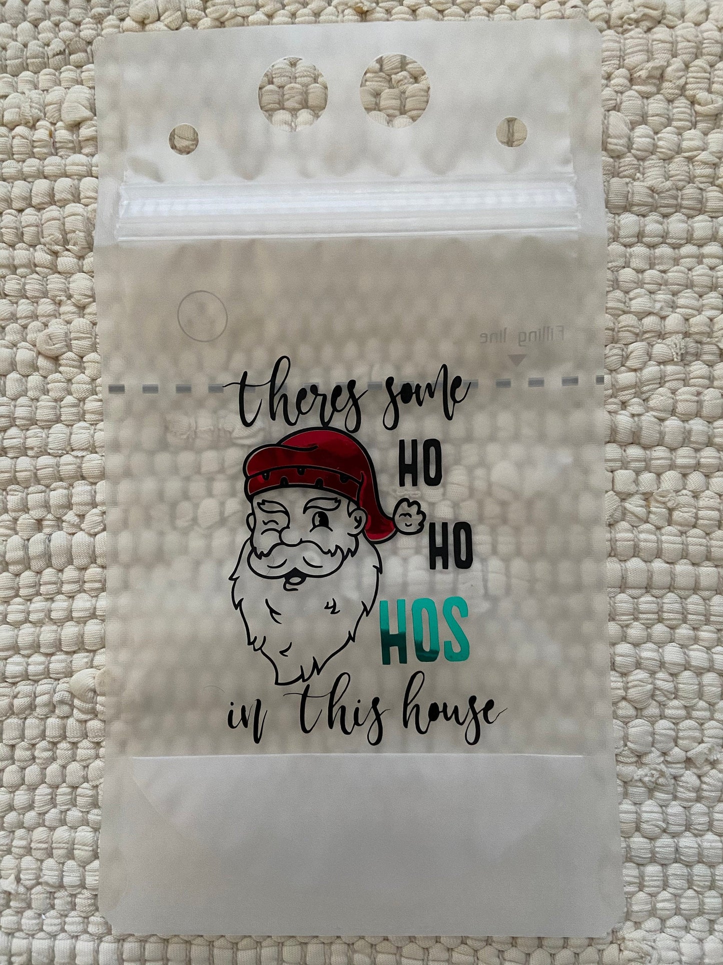 Funny Christmas Drink Pouches: Holiday Party Favors