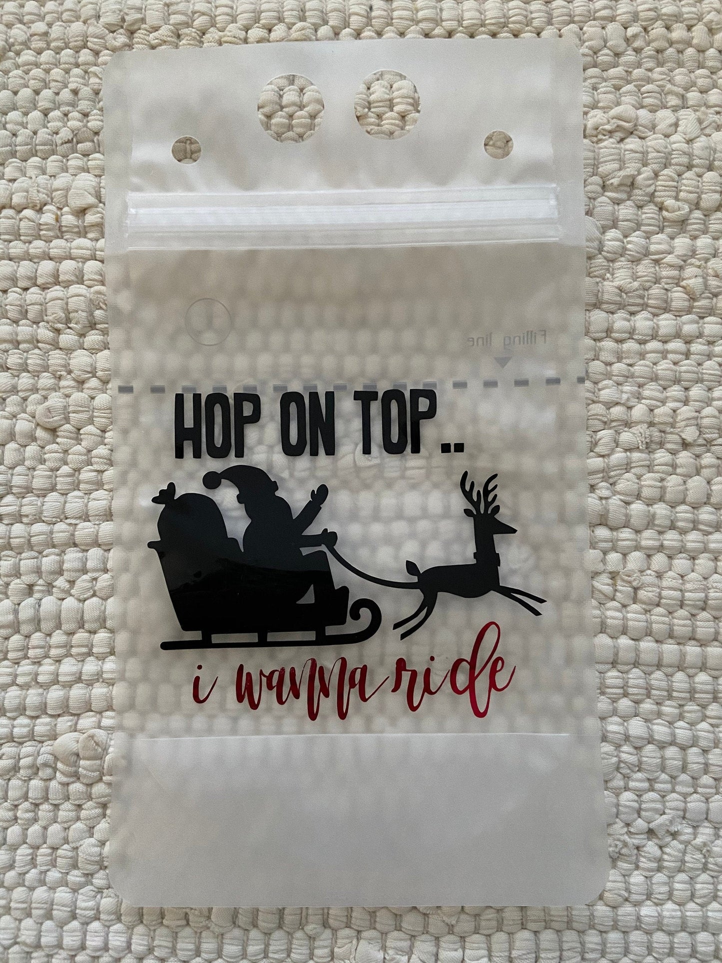 Funny Christmas Drink Pouches: Holiday Party Favors