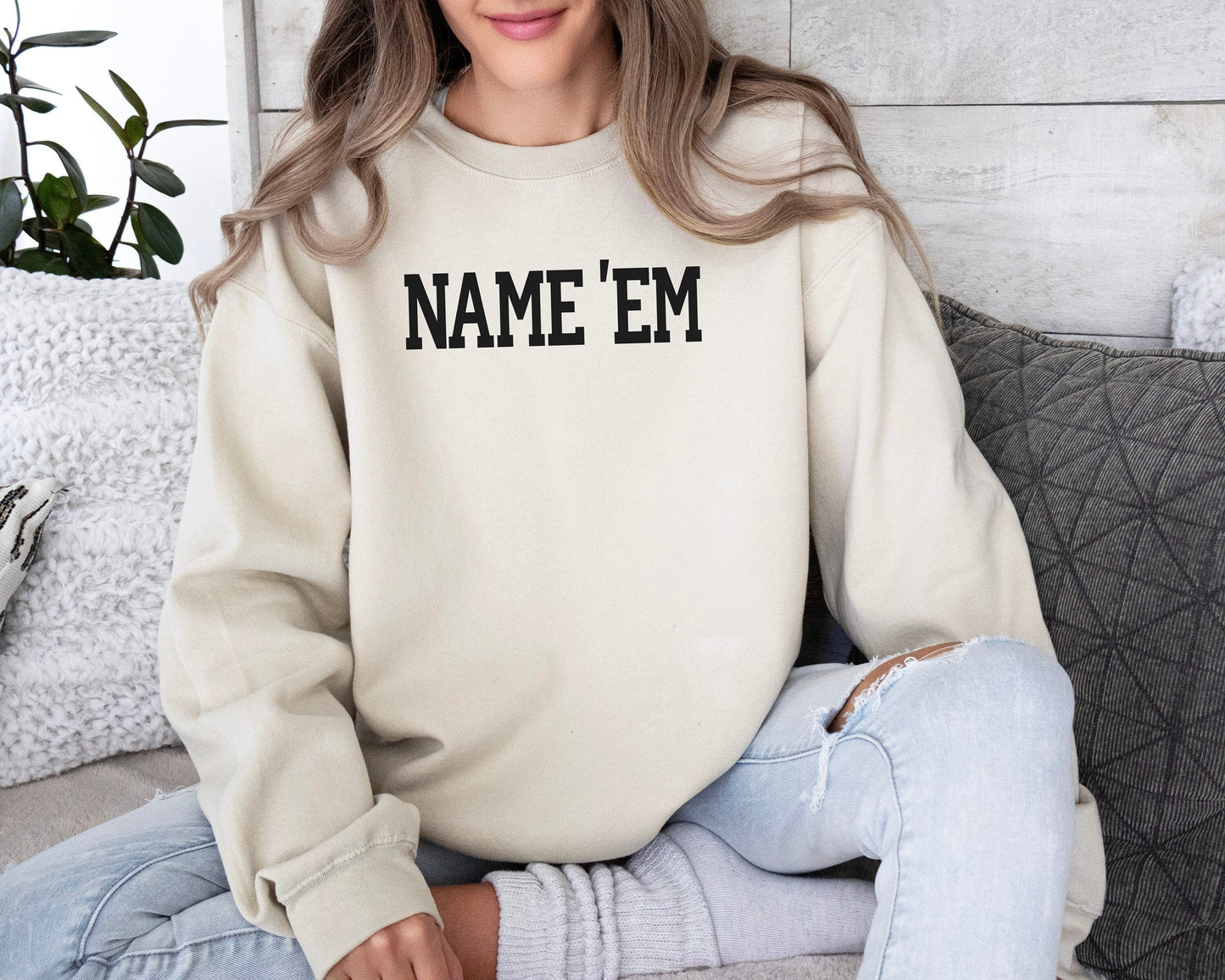 Real Housewives Name Em Sweatshirt or T-Shirt RHOBH - Bravo Bachelorette Gift - Crew Neck - Adult Pullover Bravo Party - Bravocon
