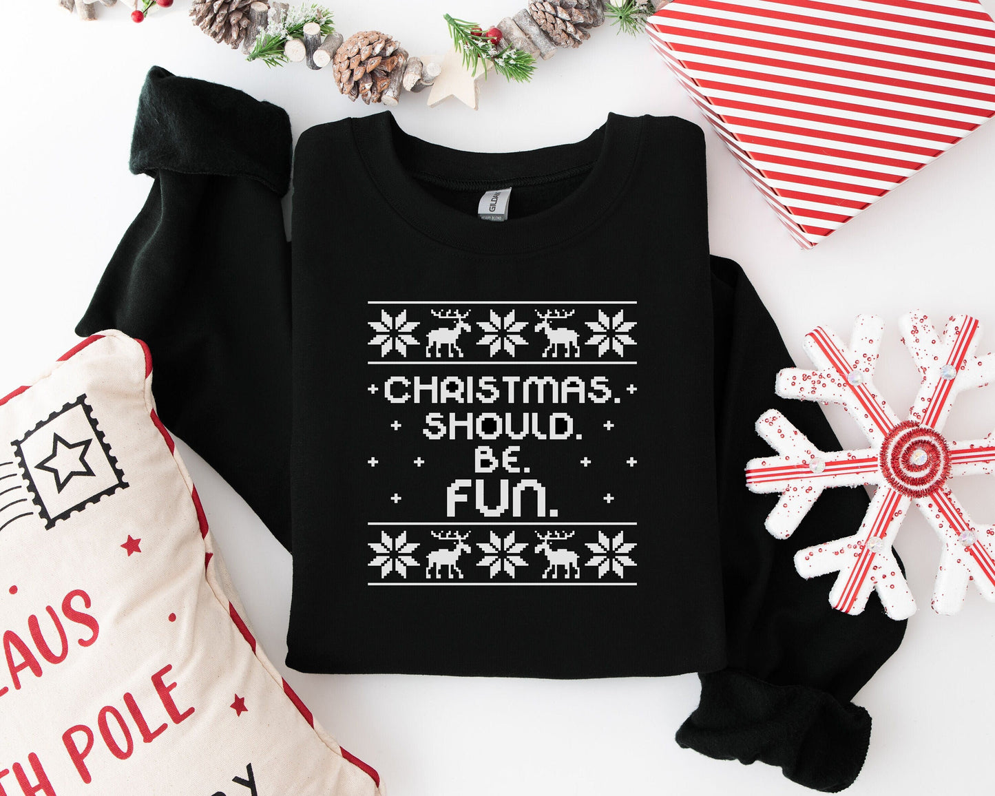 Bravo Summer House Christmas Ugly Sweater Christmas Should Be Fun Crew Shirt