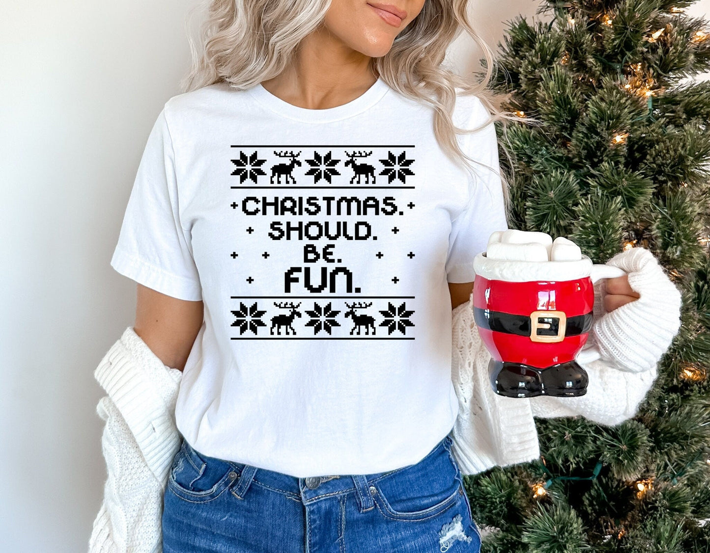 Bravo Summer House Christmas Ugly Sweater Christmas Should Be Fun Crew Shirt