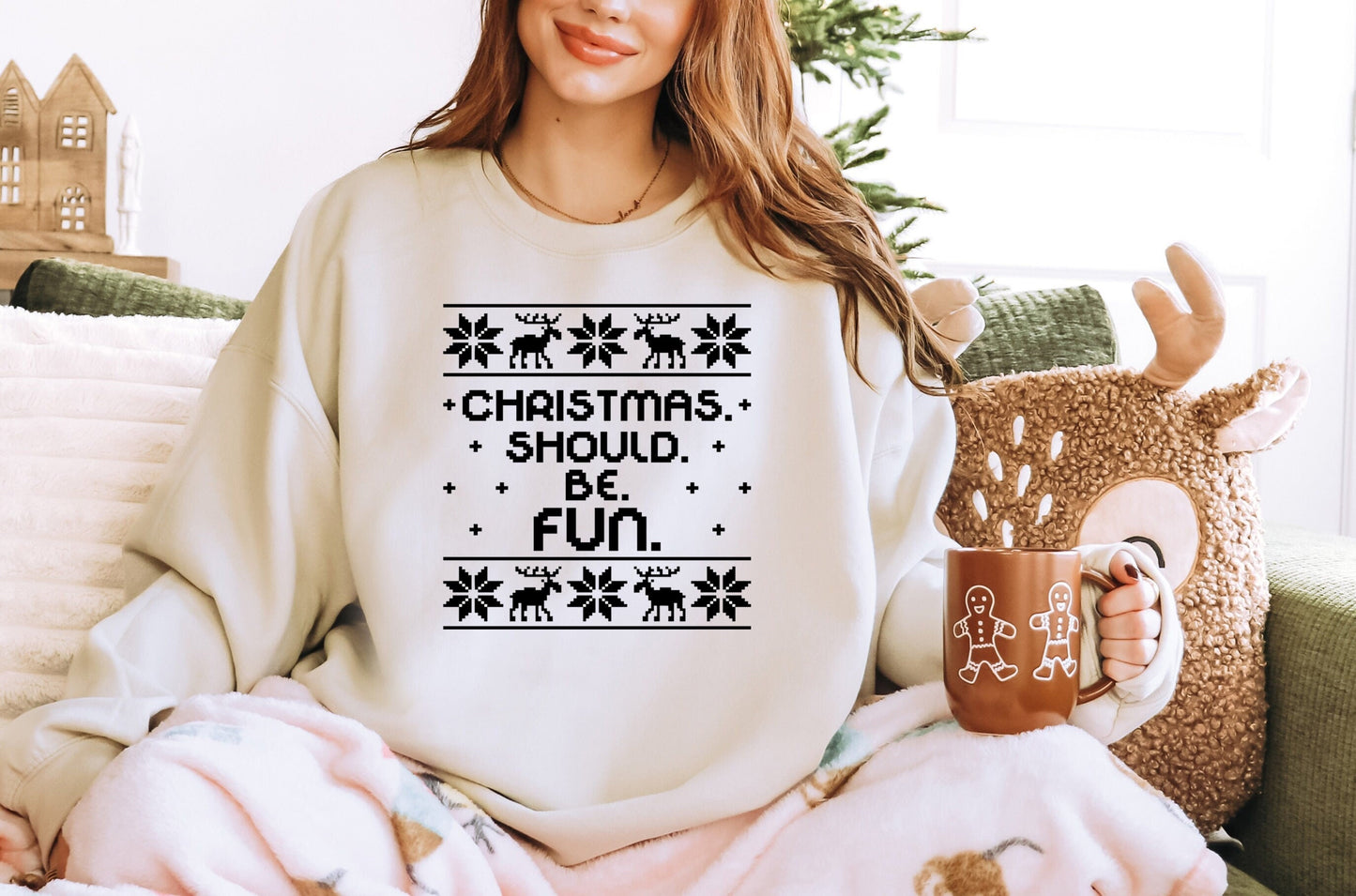 Bravo Summer House Christmas Ugly Sweater Christmas Should Be Fun Crew Shirt