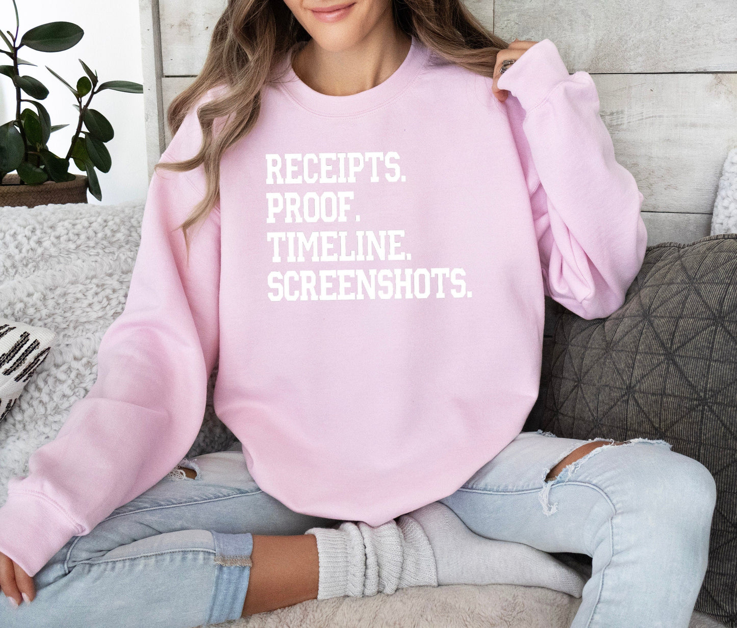 Real Housewives Bravo Receipts Proof Timeline Sweatshirt - RHOSLC Bravo Gift Bravocon