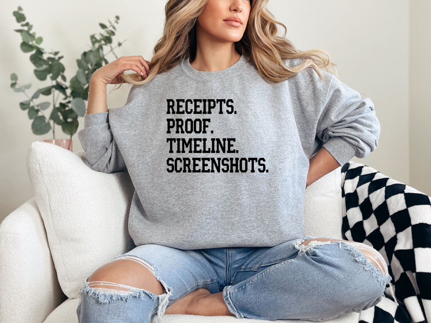 Real Housewives Bravo Receipts Proof Timeline Sweatshirt - RHOSLC Bravo Gift Bravocon