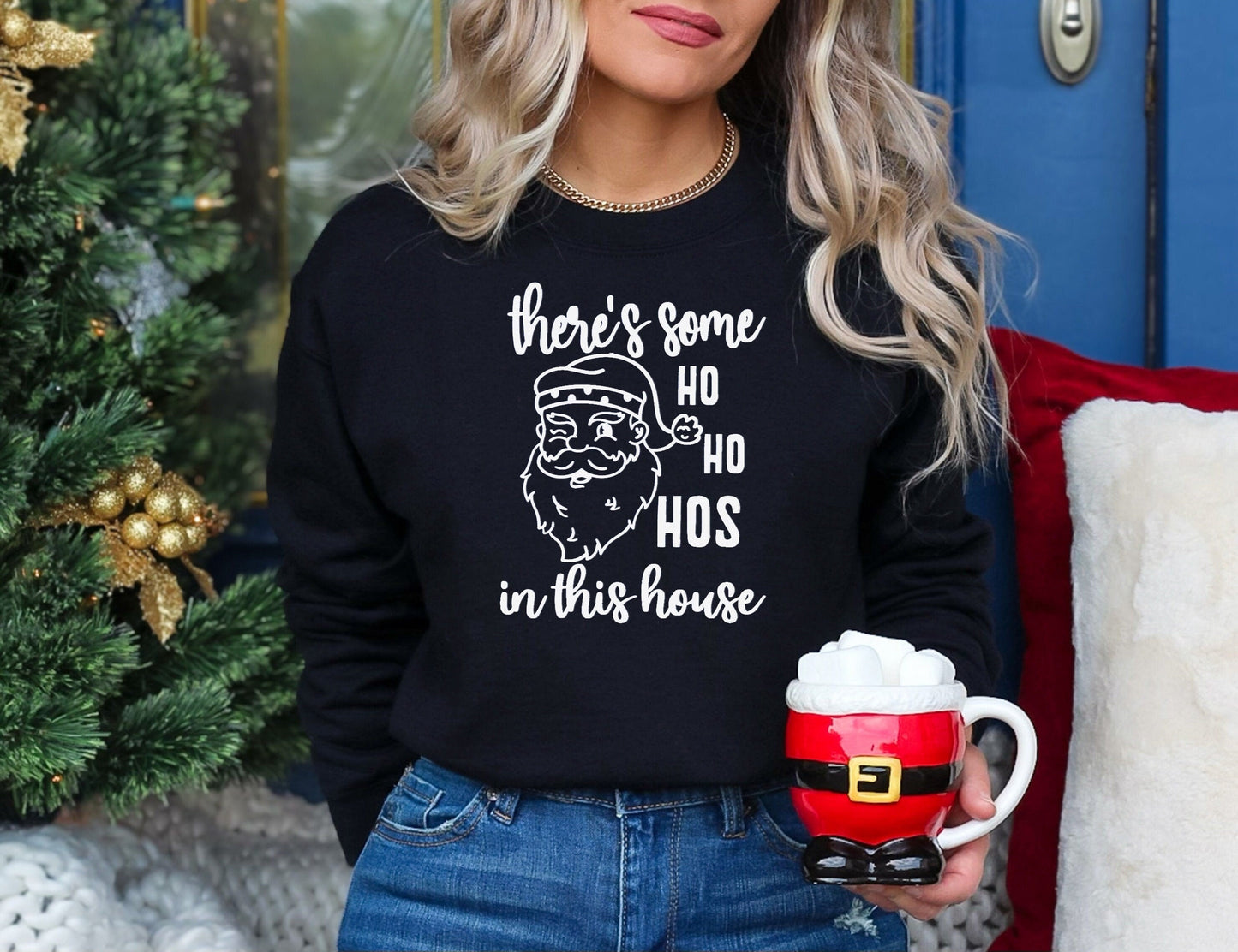 Ho Ho Hos Christmas Sweatshirt: Funny Holiday Party Shirt