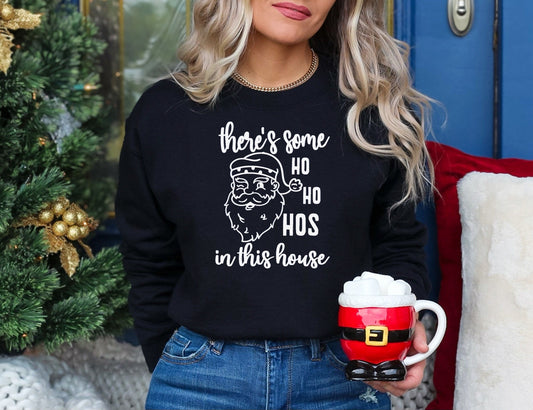 Ho Ho Hos Christmas Sweatshirt: Funny Holiday Party Shirt