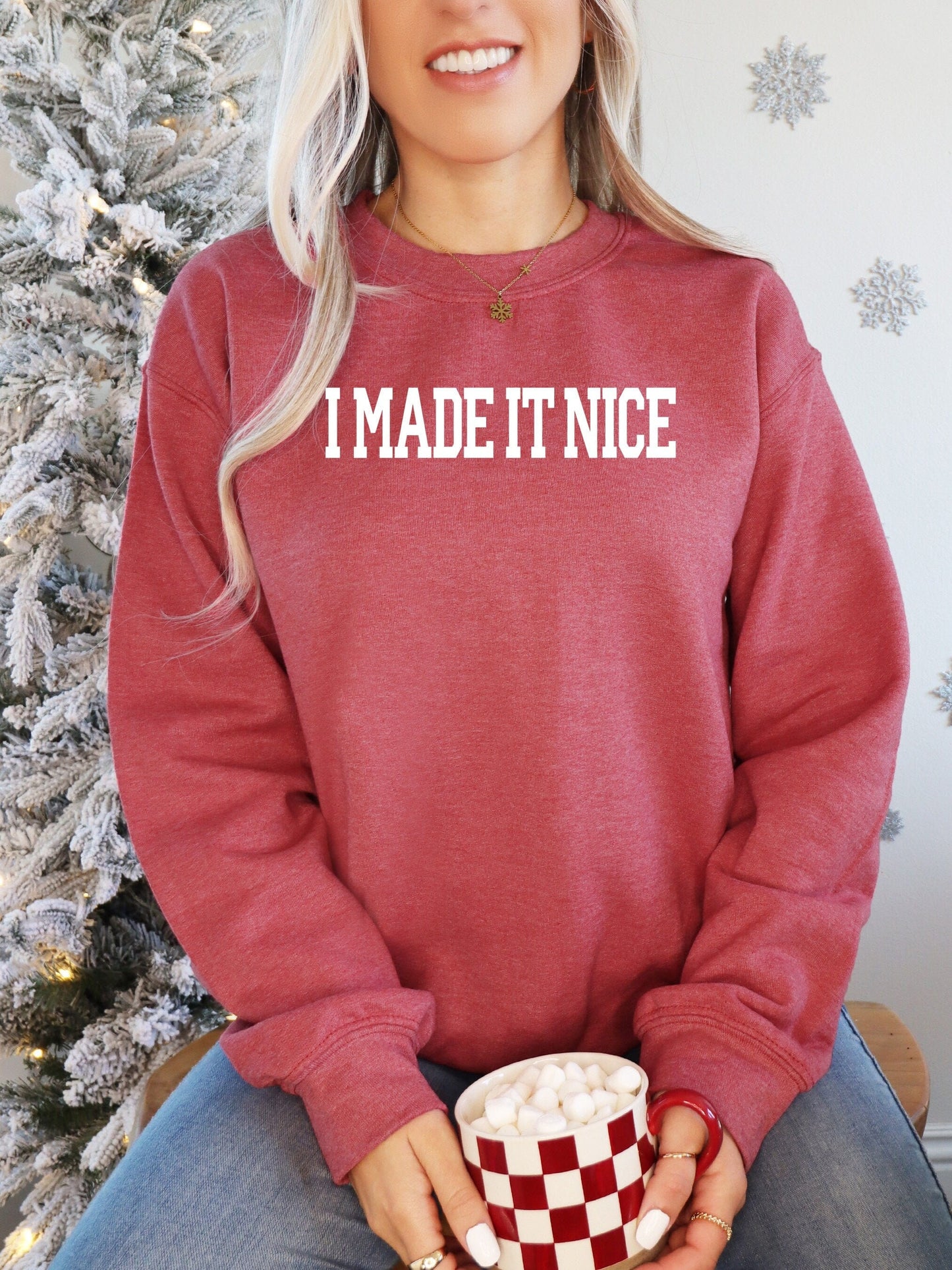Made it Nice Sweatshirt or T-Shirt RHONY - Bluestone Manor Bravo Gift Shirt - Crew Neck, Holiday Christmas Gift Bravo Party - Bravocon