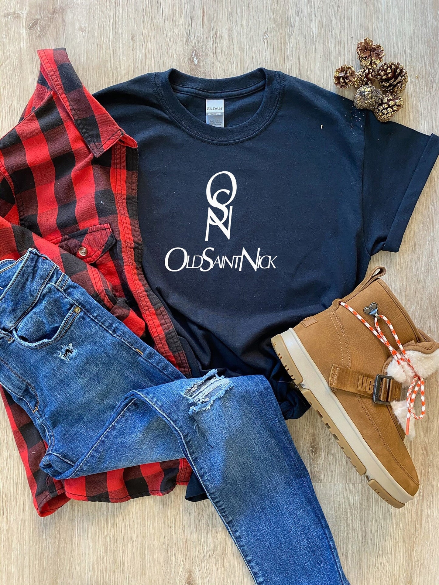 Old Saint Nick Christmas Shirt: Designer Inspired Unisex Tee
