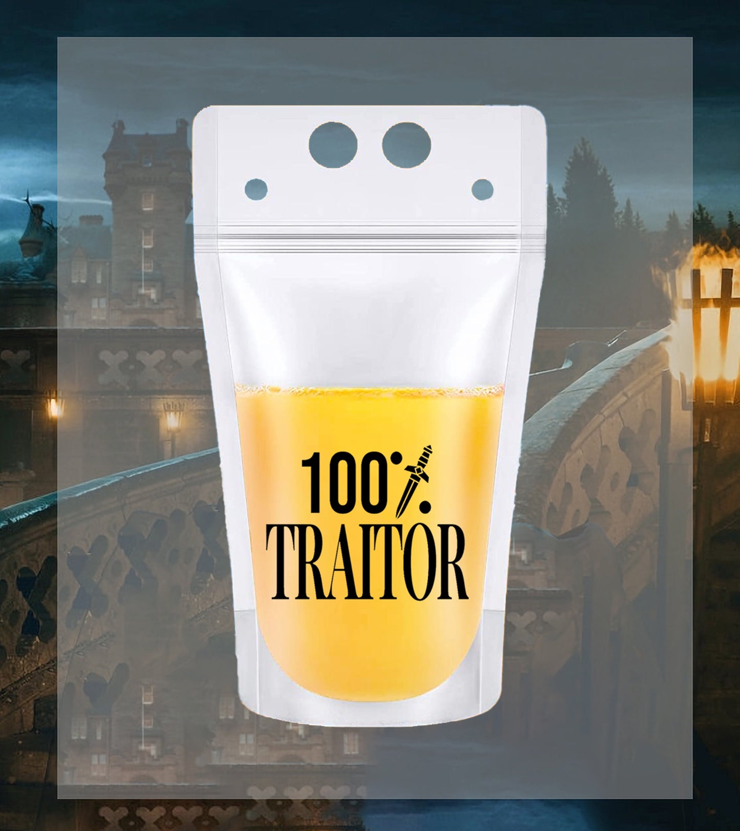 Traitors Faithful Drink Pouches: Reality TV Party Favors